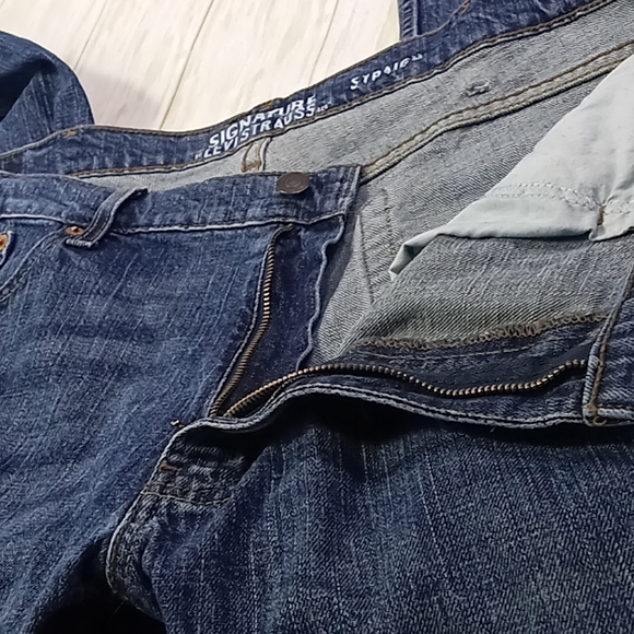 Signature by Levi Strauss Straight Leg Blue Jeans Men's Size W40L31 - Picture 15 of 16